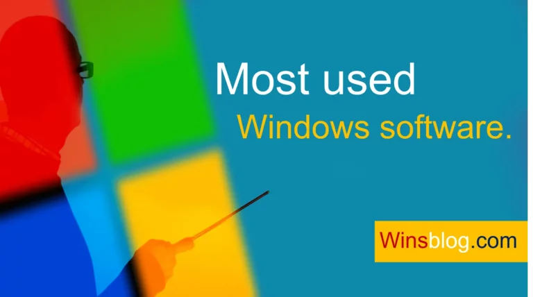 Most used Windows software