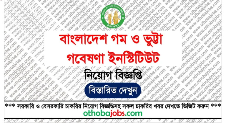 বাংলাদেশ গম ও ভুট্টা গবেষণা ইনস্টিটিউট নিয়োগ বিজ্ঞপ্তি ২০২৫ - Bangladesh Wheat and Maize Research Institute BWMRI Job Circular 2025